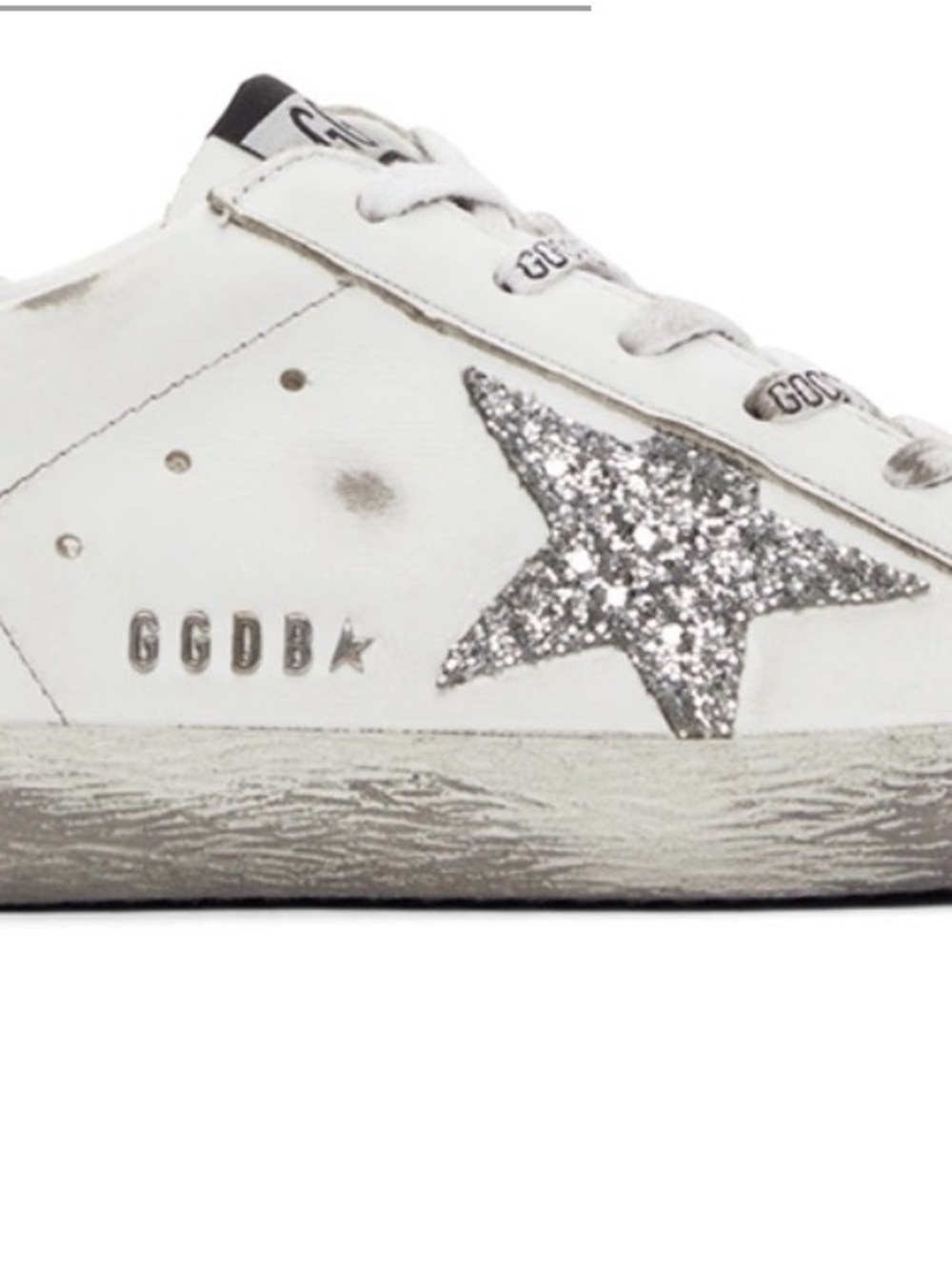 Golden Goose Super-Star 100% calf skin leather Silver star Snakeskin Sneakers - Picture 3 of 5